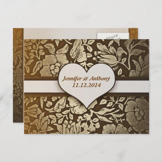 Sla de datum of verloving  briefkaarten op (Voorkant / Achterkant)