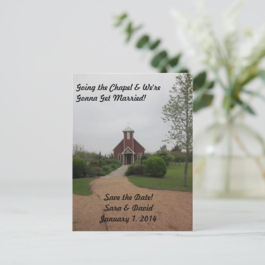 Sla de datum op 1 aankondigingskaart (Staand voorkant)