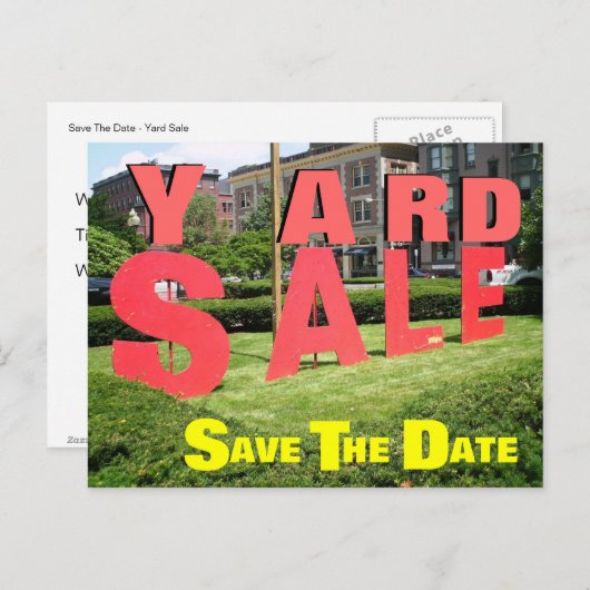 Sla de datum op (2) aankondigingskaart (Voorkant / Achterkant)