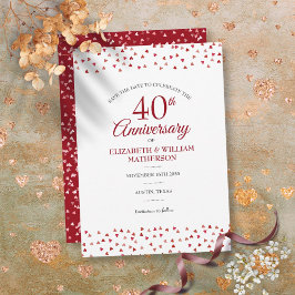 Sla de datum op 40ste huwelijksjubileum Ruby Chic Kaart
