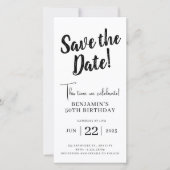 Sla de datum op 50Birthday Phone Invitation Unique Aankondiging (Voorkant)