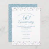 Sla de datum op 60ste verjaardag Love Hearts Aankondigingskaart (Voorkant / Achterkant)