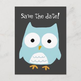 "Sla de datum op!" Aangepast voor blauwe ovale Aankondigingskaart