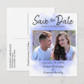 Sla de datum op Aangepaste foto Huwelijksaankondig Aankondigingskaart (Voorkant / Achterkant)