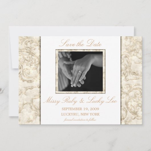 Sla de datum op aankondiging (Voorkant)