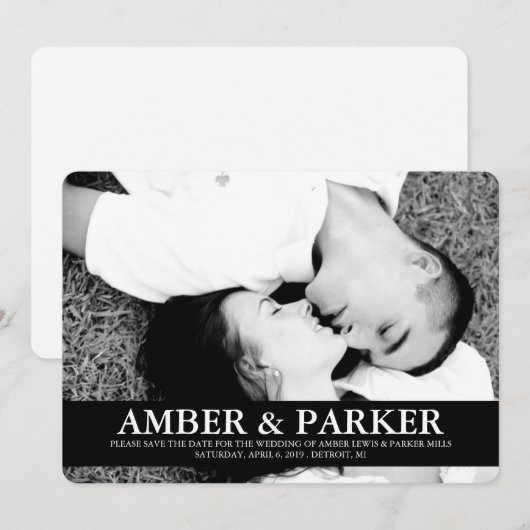 Sla de datum op aankondiging | 2Names (Voorkant / Achterkant)