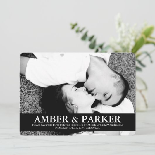 Sla de datum op aankondiging | 2Names (Staand voorkant)