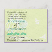 Sla de datum op - - - - aankondigingskaart (Achterkant)