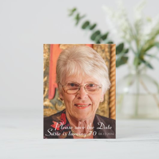 Sla de datum op aankondigingskaart (Staand voorkant)