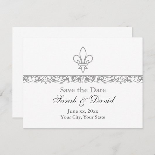 Sla de datum op aankondigingskaart (Voorkant / Achterkant)