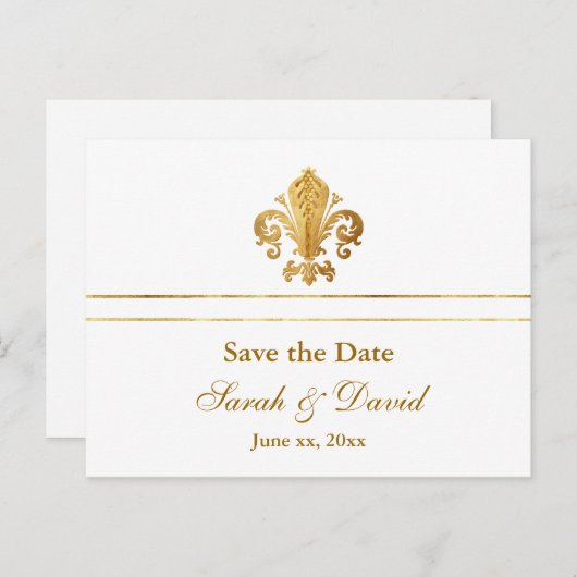 Sla de  datum op aankondigingskaart (Voorkant / Achterkant)