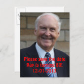 Sla de datum op aankondigingskaart (Voorkant / Achterkant)