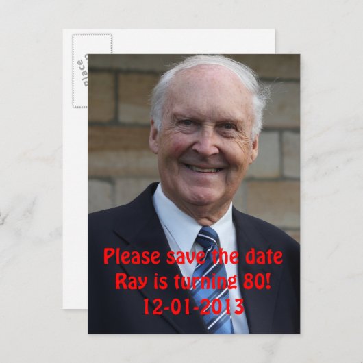 Sla de datum op aankondigingskaart (Voorkant / Achterkant)