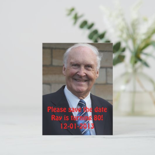 Sla de datum op aankondigingskaart (Staand voorkant)