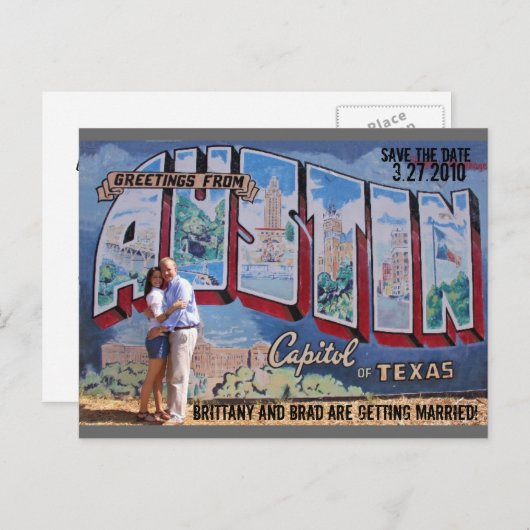 Sla de datum op aankondigingskaart (Voorkant / Achterkant)