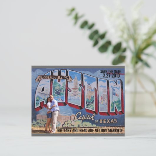 Sla de datum op aankondigingskaart (Staand voorkant)