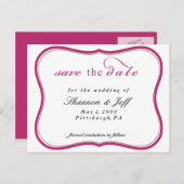 Sla de datum op,  aankondigingskaart (Voorkant / Achterkant)