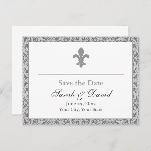 Sla de datum op aankondigingskaart (Voorkant / Achterkant)