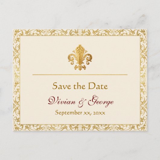 Sla de datum op aankondigingskaart (Voorkant)