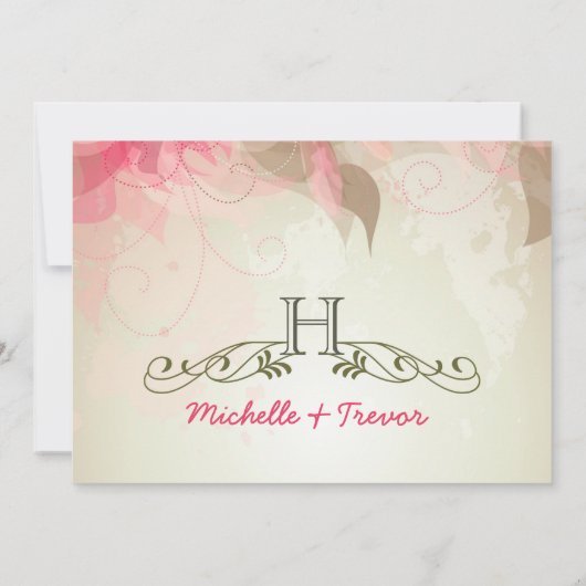 Sla de datum op - Abstracte Bloemfoto uitnodiginge Save The Date (Achterkant)