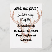 Sla de datum op Afscheid van de vrijgezellenfeest. Folie Uitnodiging (Voorkant)