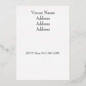 Sla de datum op Afscheid van de vrijgezellenfeest. Folie Uitnodiging (Achterkant)