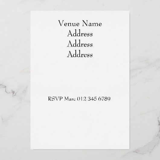 Sla de datum op Afscheid van de vrijgezellenfeest. Folie Uitnodiging (Achterkant)