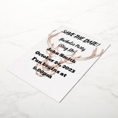 Sla de datum op Afscheid van de vrijgezellenfeest. Folie Uitnodiging (Gedraaid)