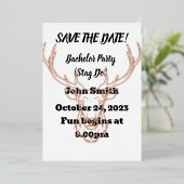 Sla de datum op Afscheid van de vrijgezellenfeest. Folie Uitnodiging (Staand Voorkant)