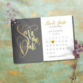 Sla de datum op Agenda Goud Hart Liefde Save The Date
