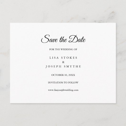 Sla de datum op Agenda Goud Hart Postkaart Aankondigingskaart (Achterkant)