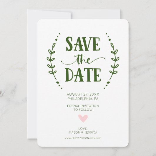 Sla de datum op Agenda kaart Platteland rustiek (Achterkant)