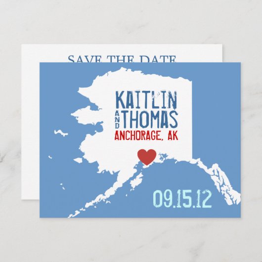 Sla de datum op -  - Alaska Save The Date (Voorkant / Achterkant)