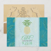 Sla de datum op Ananas Save The Date (Voorkant / Achterkant)