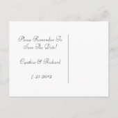 Sla de datum op Aqua Blauwgroen Briefkaarten (Achterkant)
