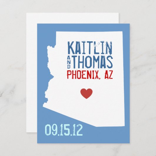 Sla de datum op -  - Arizona Save The Date (Voorkant / Achterkant)
