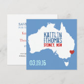 Sla de datum op -  - Australië Save The Date (Voorkant / Achterkant)