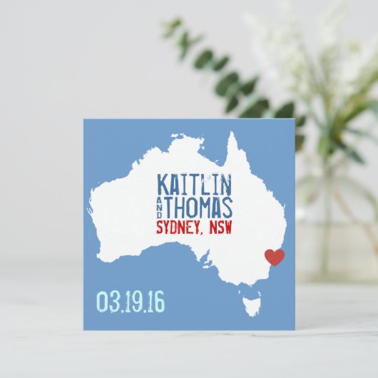 Sla de datum op -  - Australië Save The Date (Staand voorkant)
