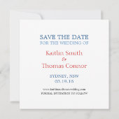 Sla de datum op -  - Australië Save The Date (Achterkant)