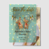 Sla de datum op baby twins baby shower vellum uitnodigingen (Offset (Koppel))