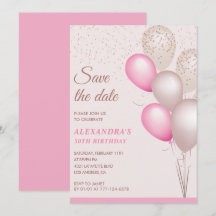 Sla de datum op Ballonnen Roze Roze 30e verjaardag
