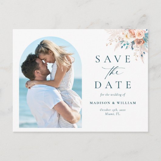 Sla de datum op Beach Bestemming Briefkaart (Voorkant)