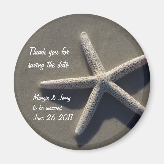 Sla de datum op Bedankt Magneet (Voorkant)