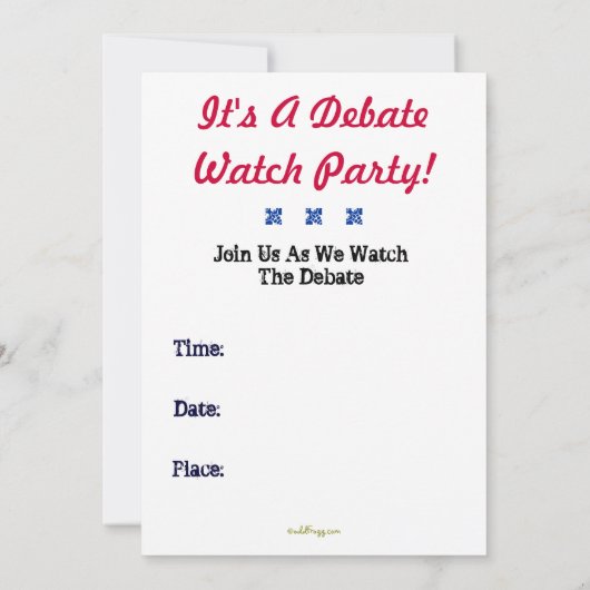 Sla de datum op Bekijk het debat Save The Date (Achterkant)