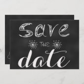 Sla de datum op: Blackboard Edition Save The Date (Voorkant / Achterkant)