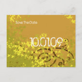 Sla de datum op - Bladwervels - Aankondigingskaart (Voorkant)