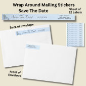 Sla de datum op, blauwe pioenenset,