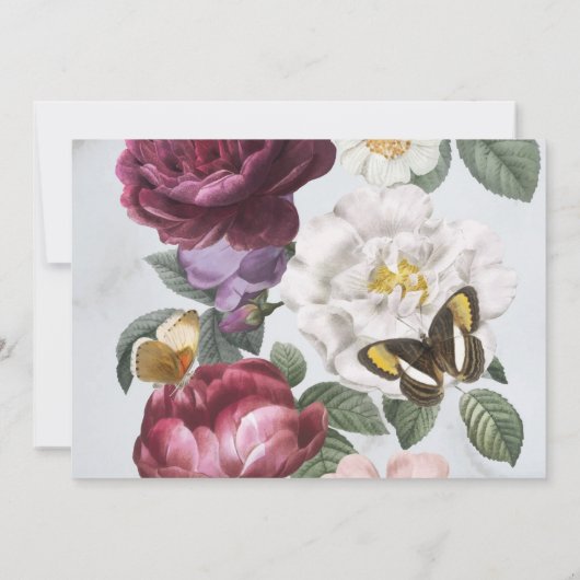 Sla de datum op Bloemenbloei Vlinderbloemen Foto Save The Date (Achterkant)