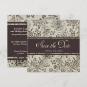 Sla de datum op bloemstuk met aangepaste foto save the date (Voorkant / Achterkant)