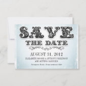 Sla de datum op Blue  Invitations Save The Date (Voorkant)
